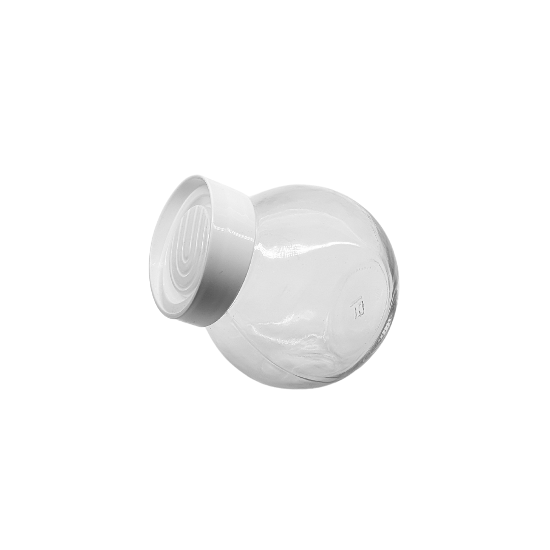 Pote Baleiro Vidro Cristal Transparente Tampa Plástico 500ml