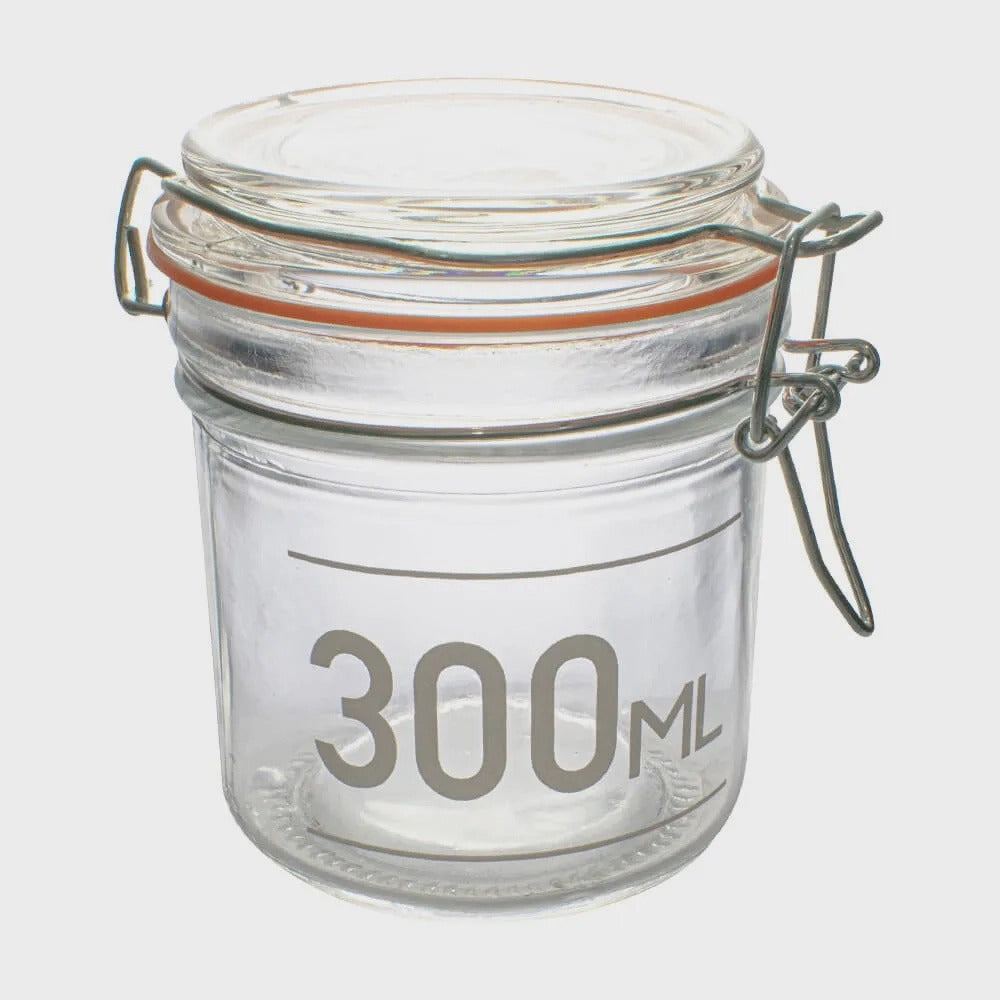 Pote De Vidro Hermético Condimentos Visor Com Tampa 300ml