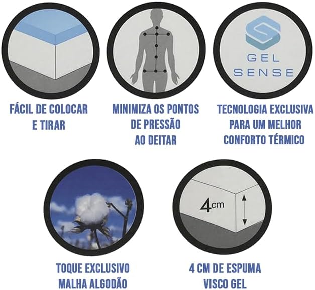 Pillow Top Viscogel Fa Colchões Nasa Viúva 128x188x4cm