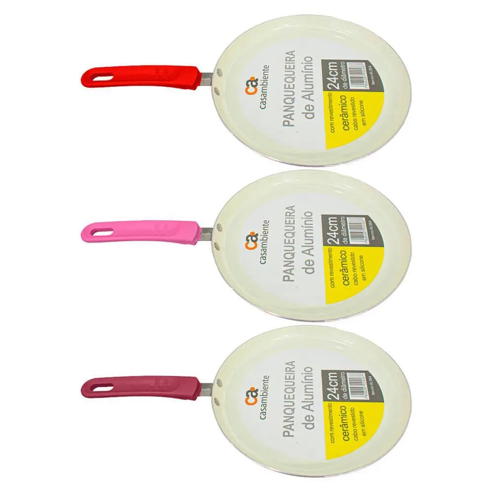 Panquequeira Frigideira Cerâmica Antiaderente Panqueca 24 Cm