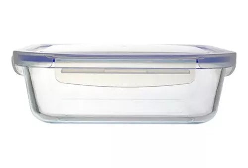Pote Vidro Hermético Marmita Tampa Retangular Fit 330ml