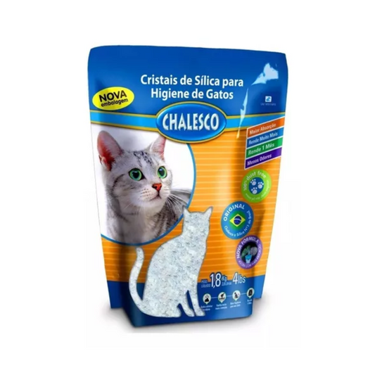Areia Sanitárias Cristais Sílica Grossa Gel 1.8kg Gato