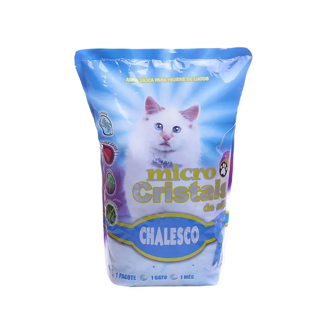 Areia Sanitária Micro Cristais De Sílica Para Gatos Chalesco Sachê 1,8kg X 1.8kg De Peso Neto