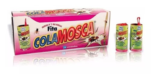 Armadilha Adesiva Fita Cola Pega Mosca Inseto Voador 10 Uni