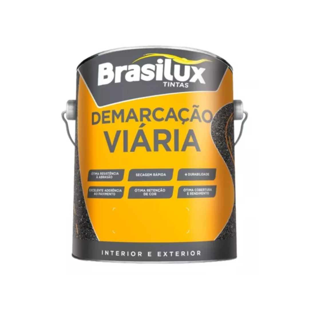 Tinta Demarcação Sinalização Acrílica Viária Amarela 3,6 L