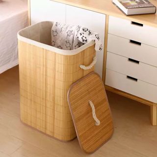Cesto Roupa Suja Organizador Retangular Banheiro Lavanderia