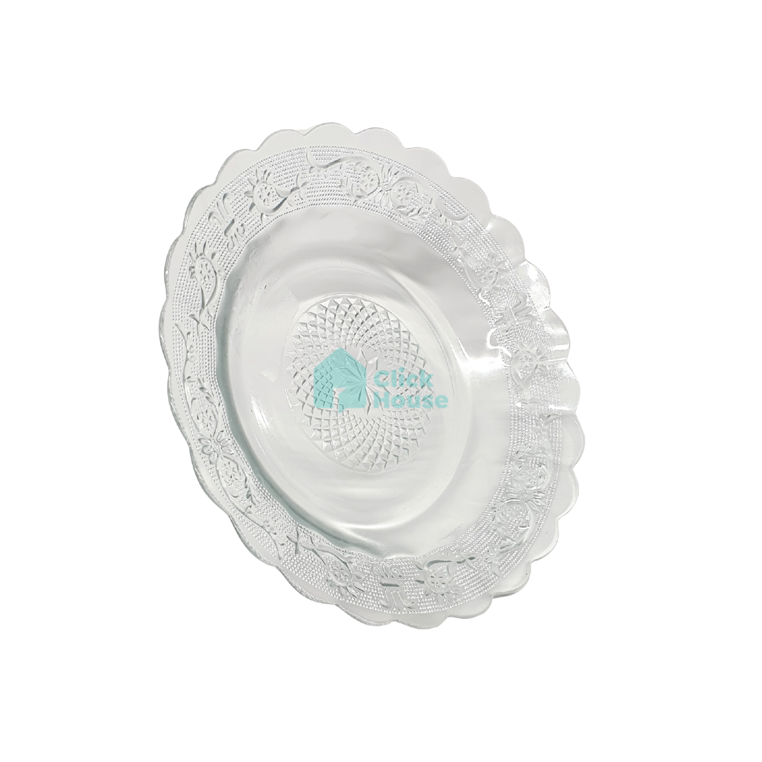 Aparelho De Jantar 12 Peças 6 Pratos Vidro + 6 Copos Long