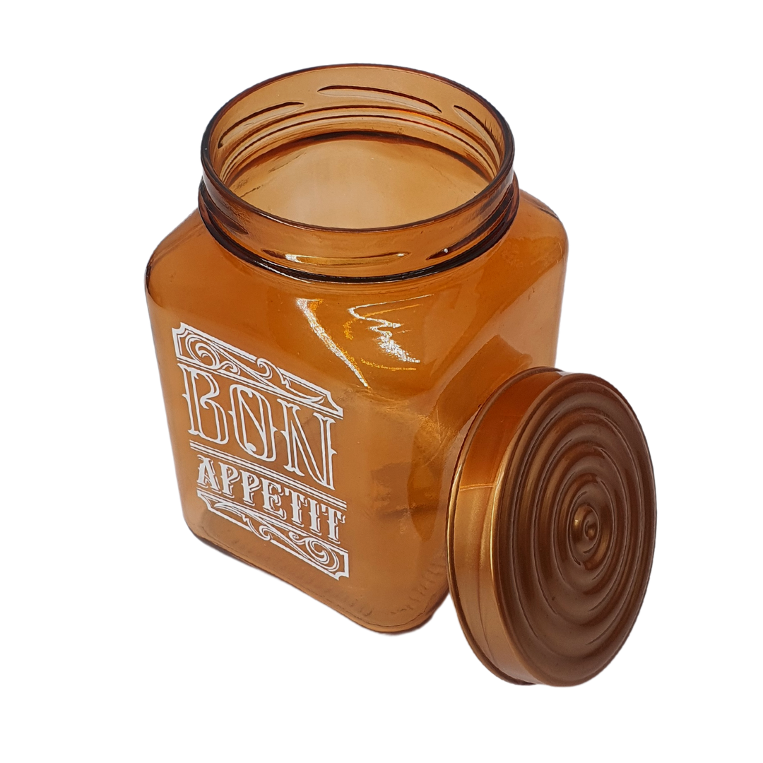 Pote Porta Mantimento De Vidro Com Tampa Bon Appetit 1,5l
