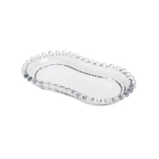 Petisqueira De Vidro Oval Decoração Aperitivo Frios 17cm
