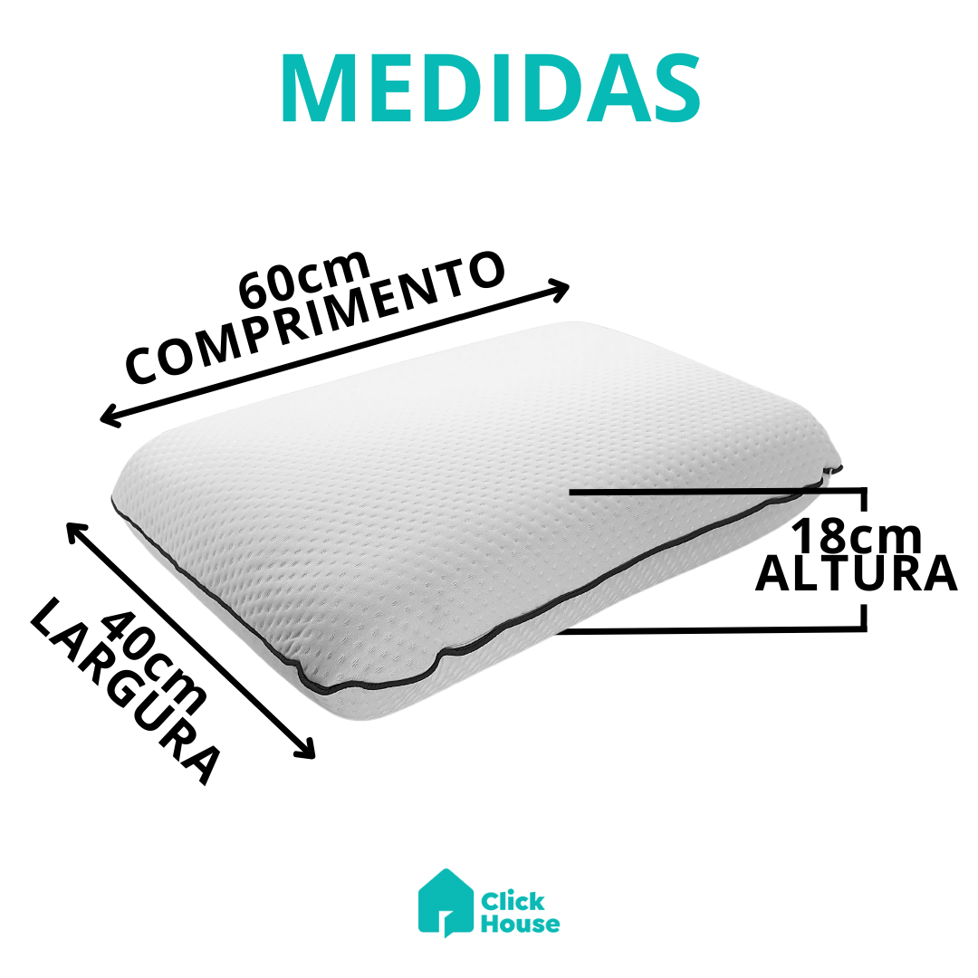 Travesseiro Nasa Alto Macio Viscoelástico Antialérgico 18cm