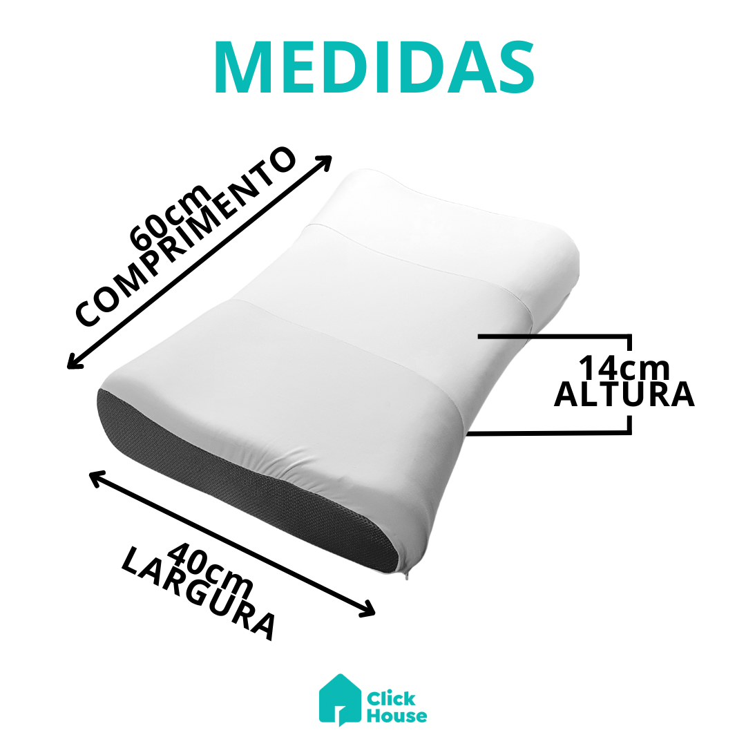 Travesseiro Ortopédico Cervical Látex Anatômico Antialérgico