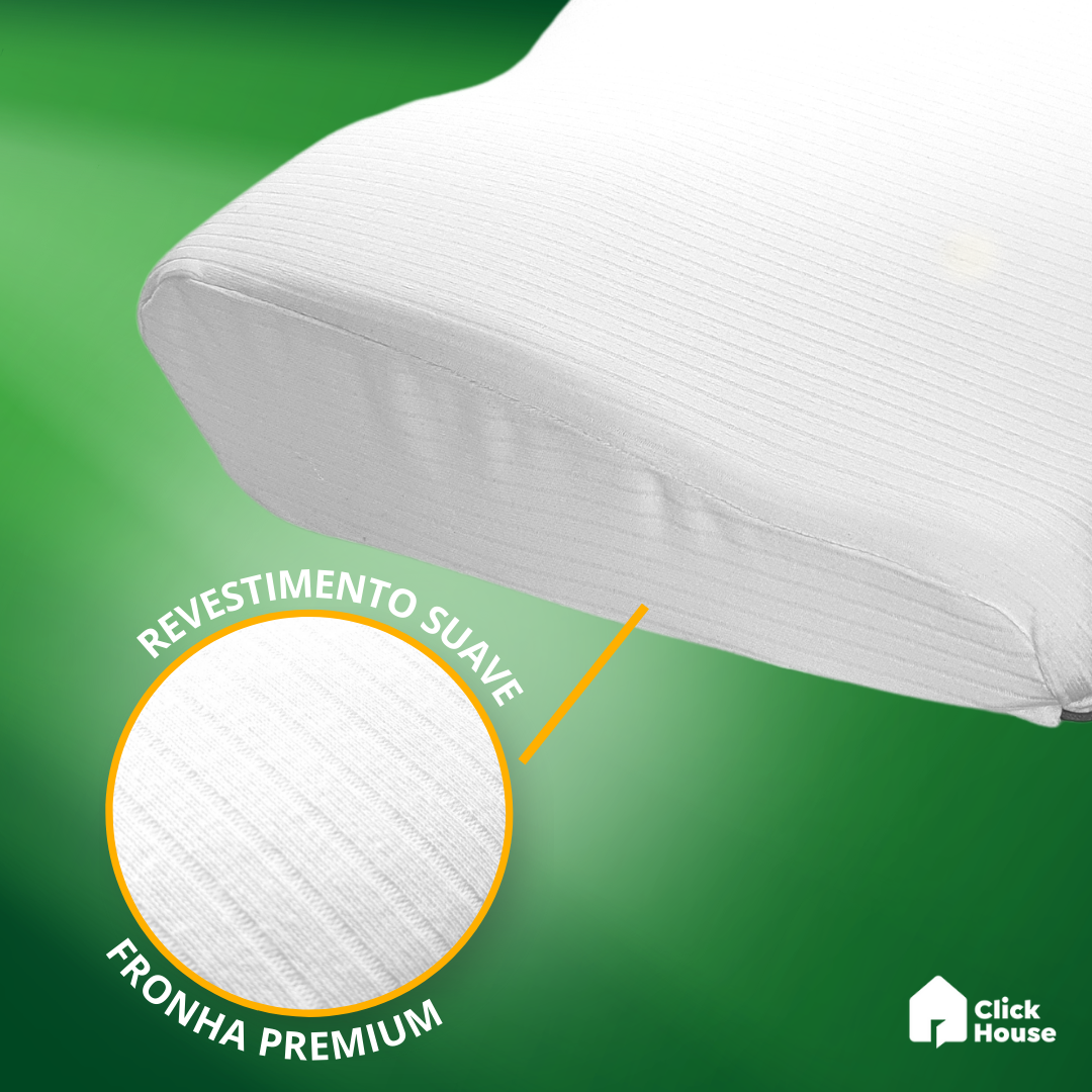 Travesseiro Ortopédico Cervical Nasa Anatômico Premium Baixo