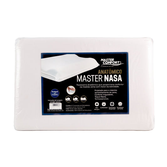 Travesseiro Cervical Anatômico Ortopédico Visco Nasa Master