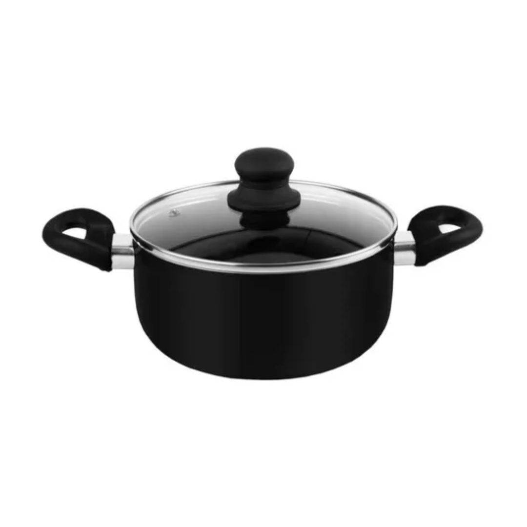 Caçarola Panela De Indução Antiaderente Cerâmica Tampa 24cm