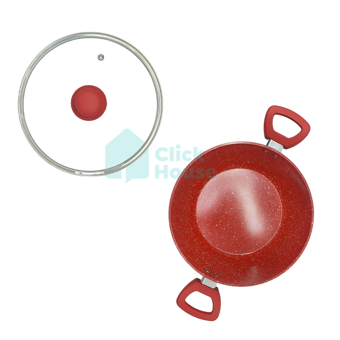 Panela Caçarola Tampa Antiaderente Cerâmica Não Gruda 20cm