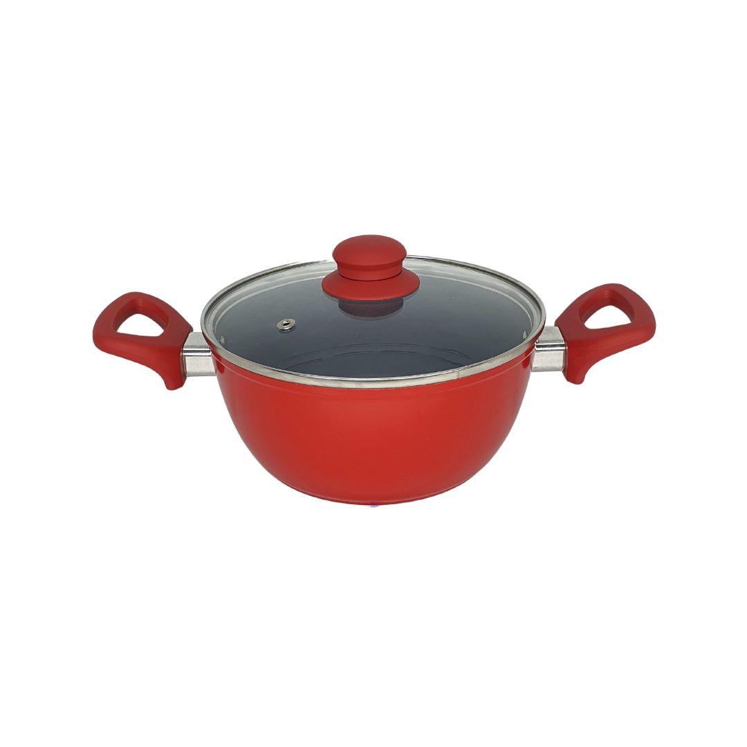 Panela Caçarola Tampa Antiaderente Cerâmica Não Gruda 20cm