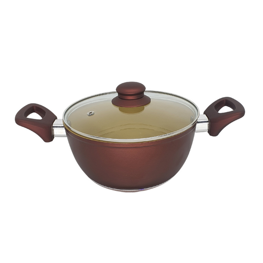 Panela Caçarola Tampa Antiaderente Cerâmica Não Gruda 22cm