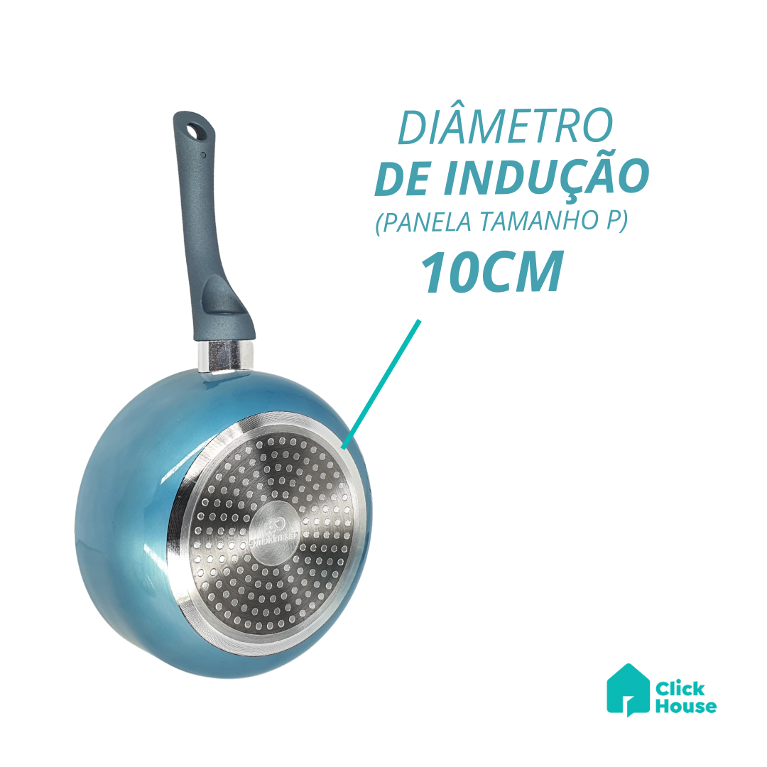 Panela Antiaderente Indução Cerâmica Cooktop Fogão 16cm