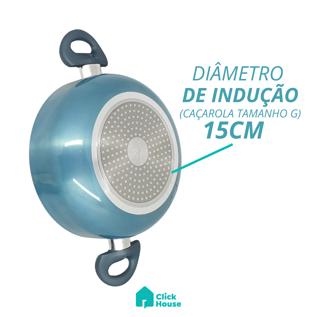 Panela Antiaderente Indução Cerâmica Cooktop Fogão 24cm