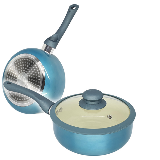 Panela Antiaderente Indução Cerâmica Com Tampa Fogão 18cm