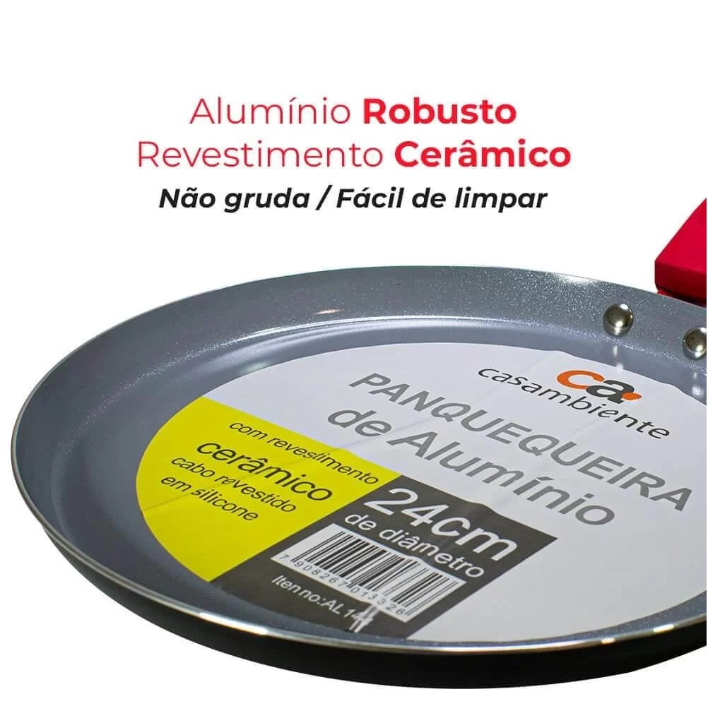 Panquequeira Frigideira Cerâmica Antiaderente Panqueca 24 Cm