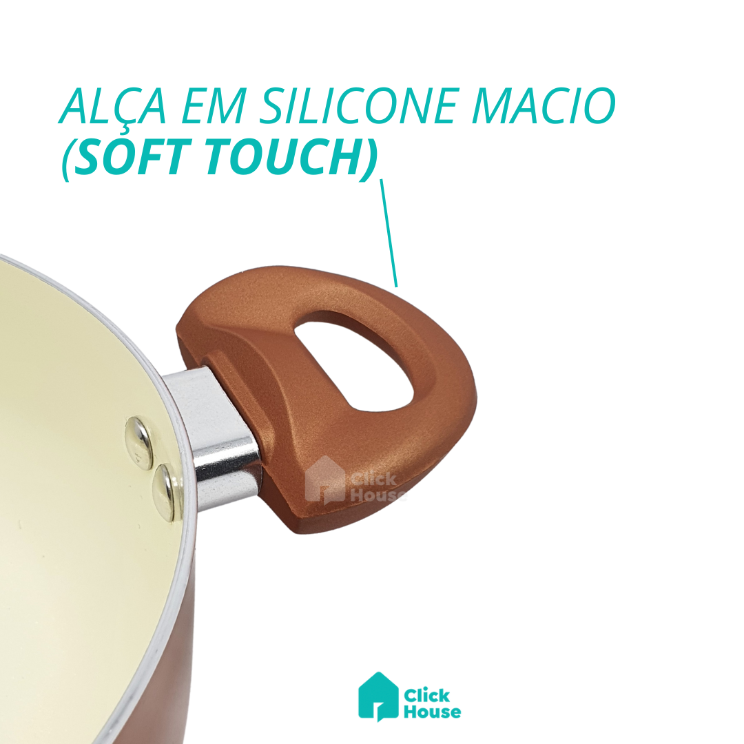Caçarola Milano 30 Cm  Rosé Gold Casa Ambiente