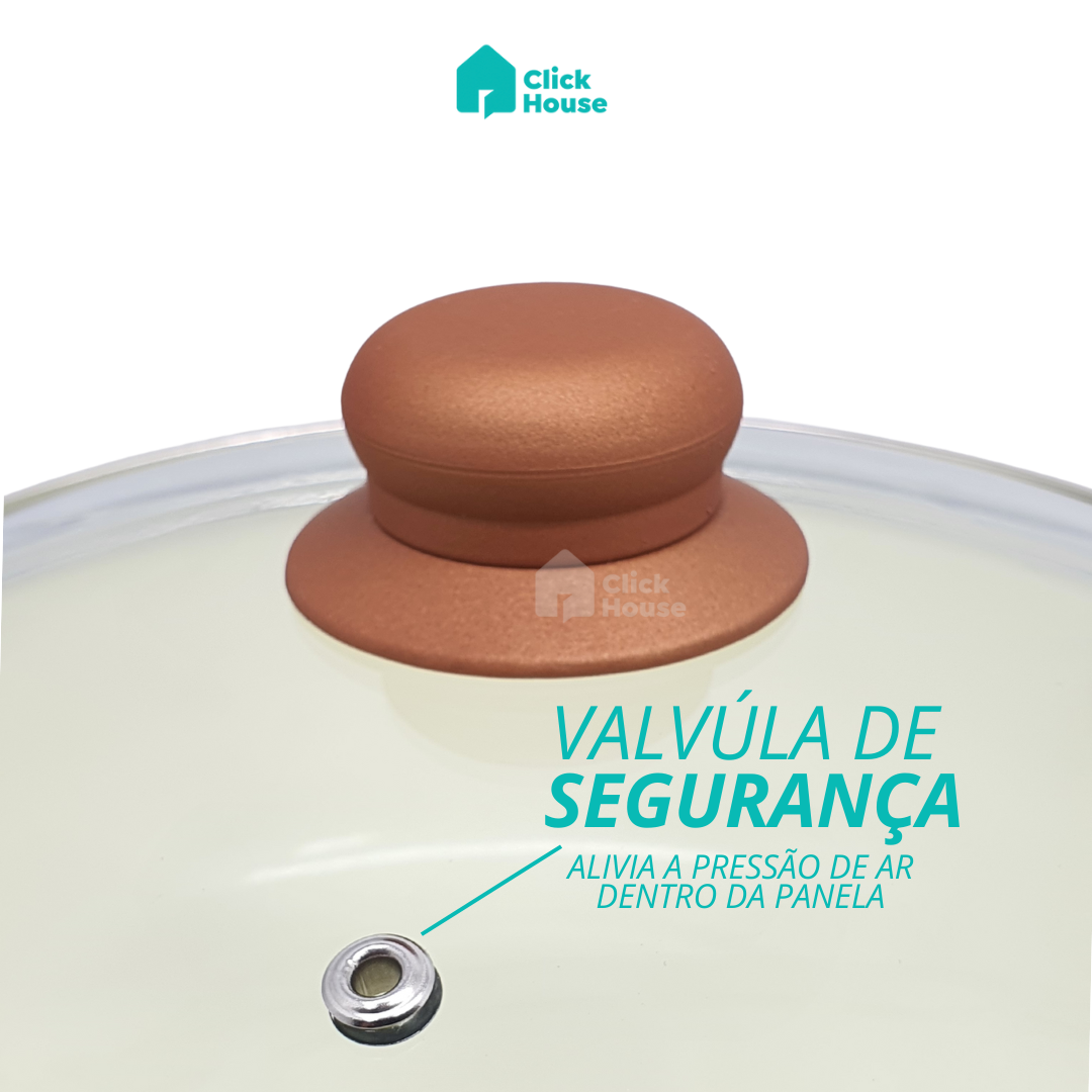 Caçarola Milano 30 Cm  Rosé Gold Casa Ambiente