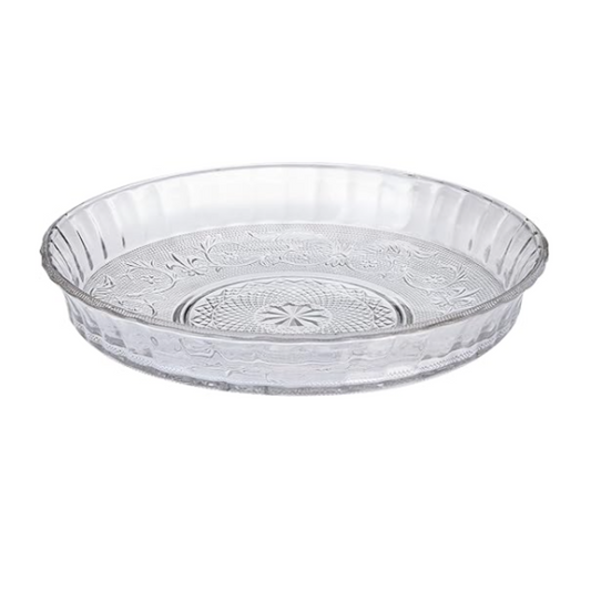 Prato Tigela Bowl Vidro Redonda Sobremesa Saladeira 30cm