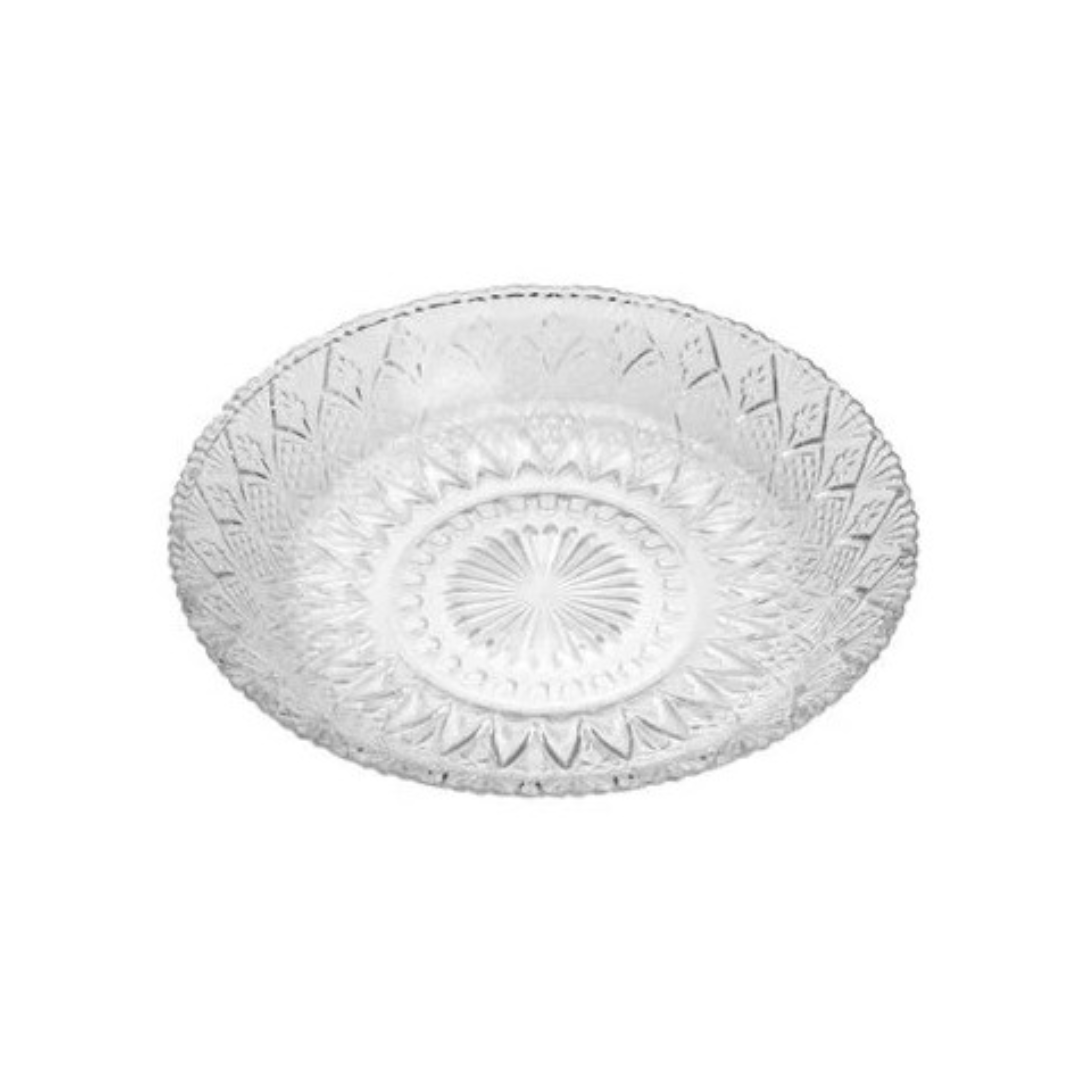Prato Bolo Tigela Travessa De Vidro Para Torta Pudim 30x6cm