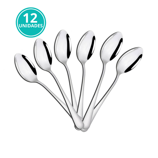 Talher Conjunto Jogo 12 Peças Inox Luxo Garfo Faca Colher