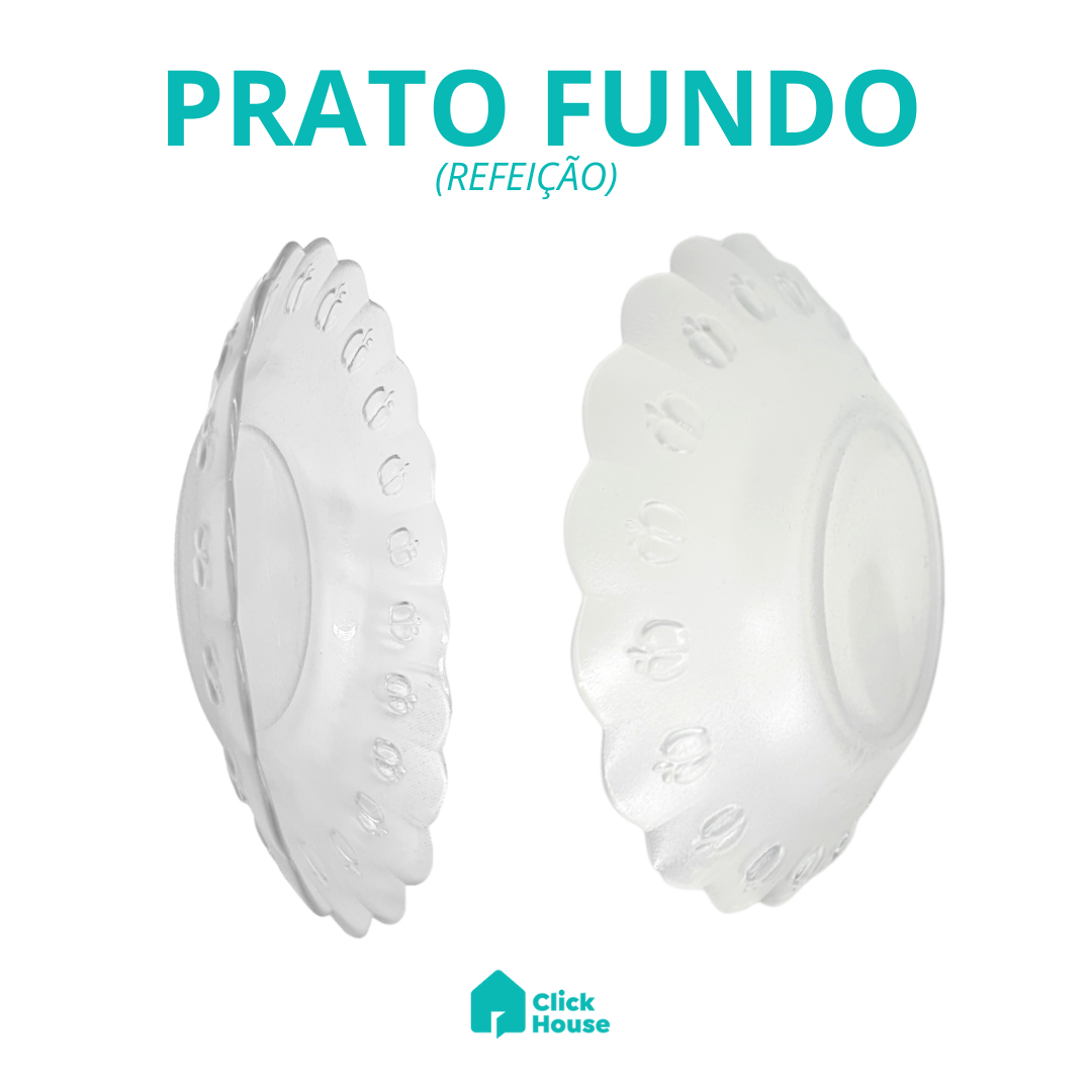 Aparelho Jantar Maça Vidro Transparente 16 Peças Pratos Copo