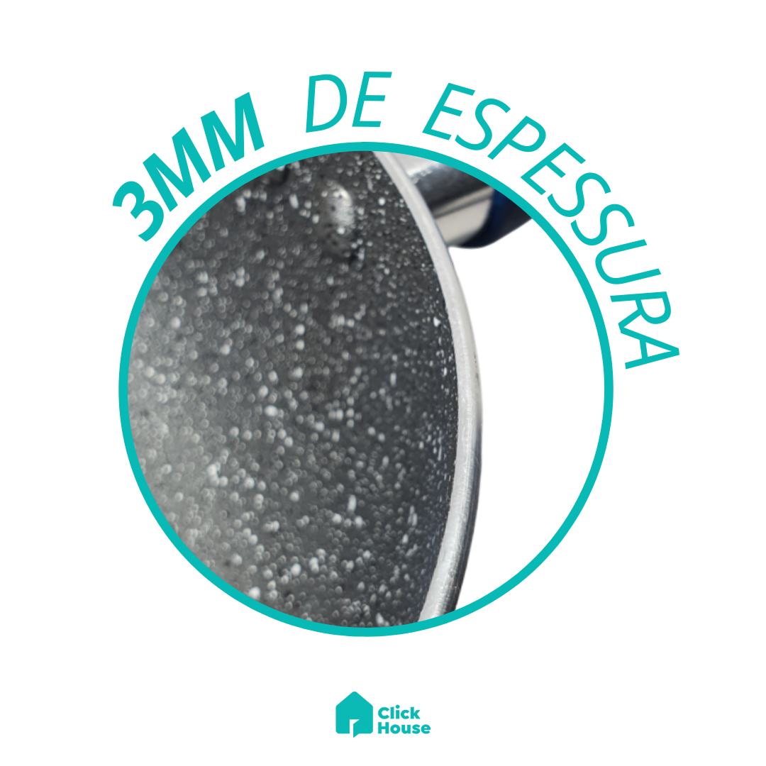 Panela Antiaderente Revestimento Cerâmico 16 Cm Tampa Vidro