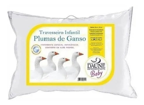 Travesseiro Infantil 100% Plumas 30x40cm - Daune