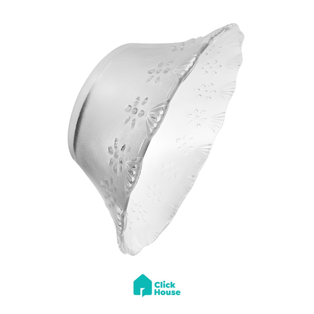 Aparelho De Jantar 4 Tigela Bowl E 4 Prato Rosas Vidro Liso