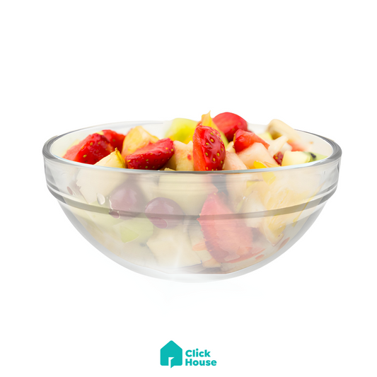 Aparelho de Jantar 4 Tigela Bowl e 4 Prato Vidro Liso Grosso