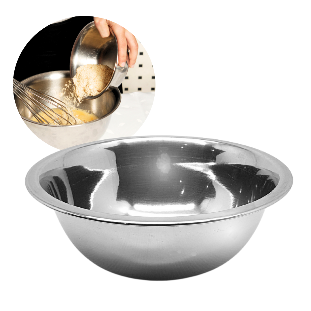 Bowl Tigela Aço Inox Brilhante Mixing Bacia Funda 20cm