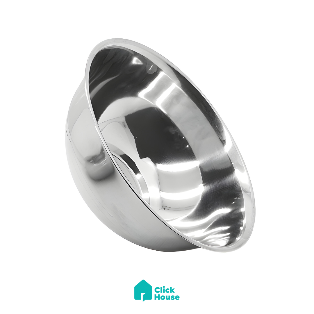 Bowl Tigela Aço Inox Brilhante Mixing Bacia Funda 24cm