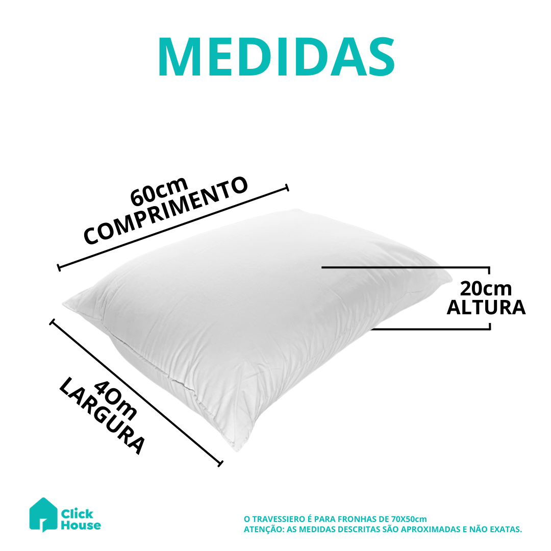 Travesseiro Fibras Siliconadas Antialérgica Peletizado 50x70