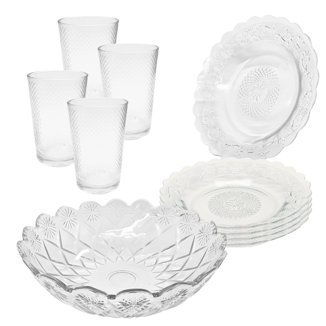 Aparelho De Jantar Pratos Copos 9 Peças Bowl Sunflower 2,5l
