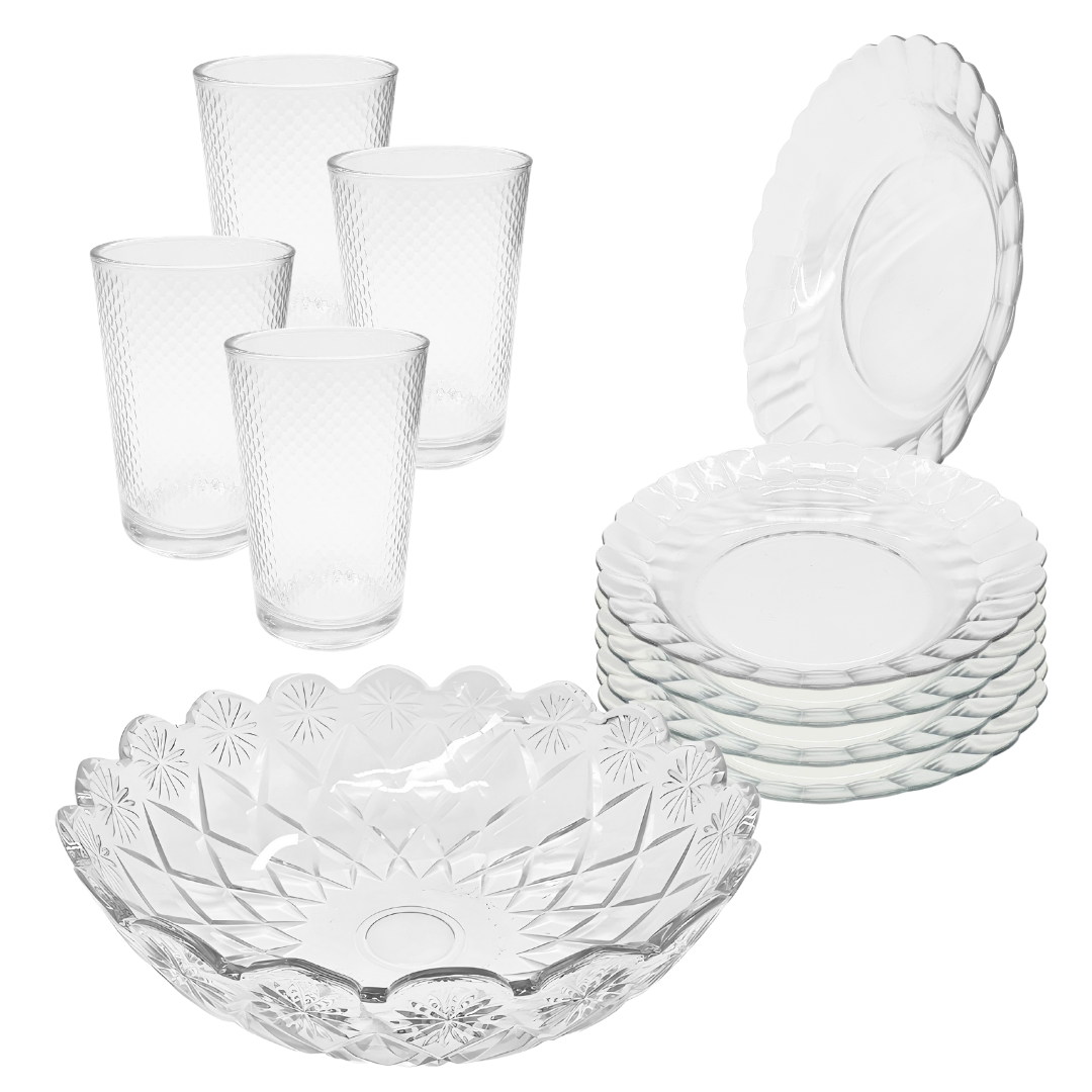 Aparelho De Jantar Pratos Copos 9 Peças Bowl Sunflower 2,5l