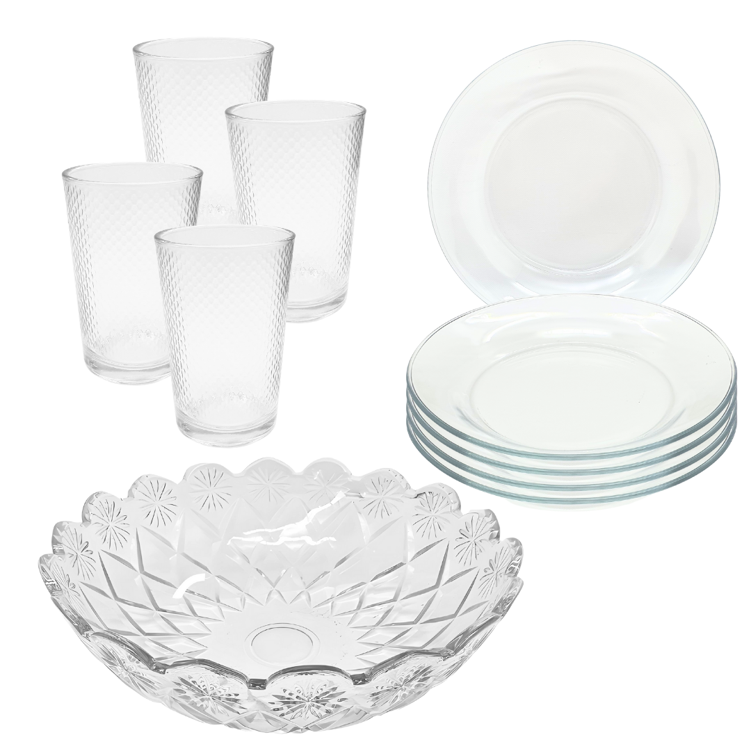 Aparelho De Jantar Pratos Copos 9 Peças Bowl Sunflower 2,5l
