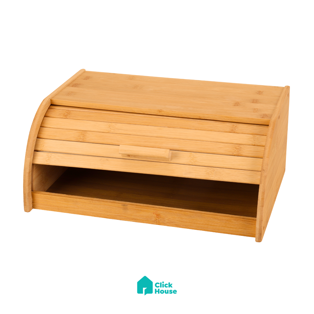 Porta Pão Bolo Grande Com Porta De Bambu Café Da Manhã 38cm