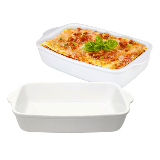 Travessa Assadeira Cerâmica Retangular Alça Grande Forno 2l