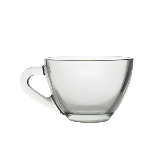 Xicara Vidro Transparente Café Chá Cappuccino Alça 90 Ml