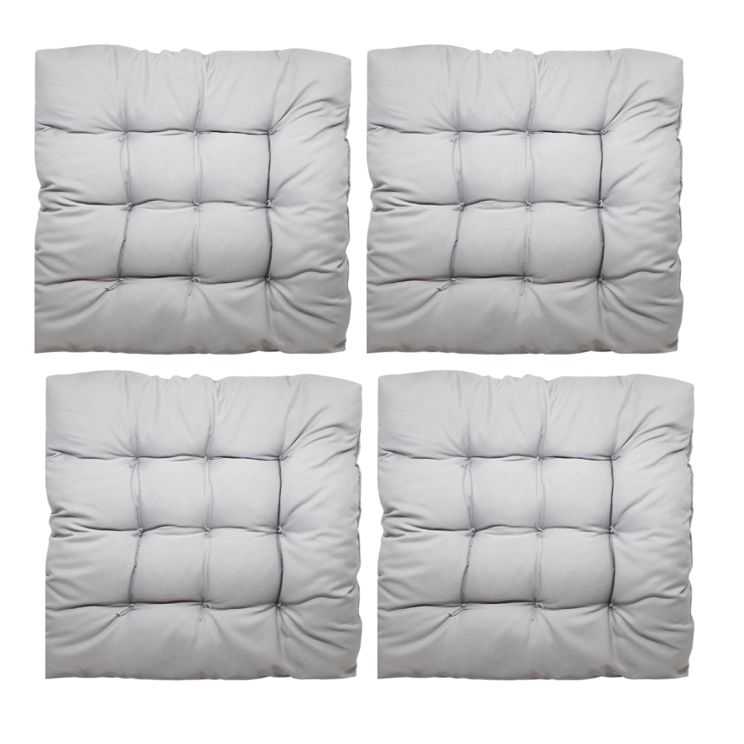 Assento Almofada Cadeira Futon 50x50 Cm Cores Variadas 4 Uni