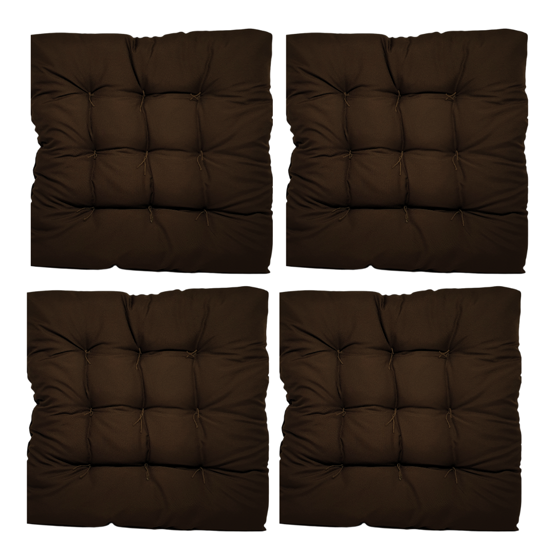 Assento Almofada Cadeira Futon 50x50 Cm Cores Variadas 4 Uni