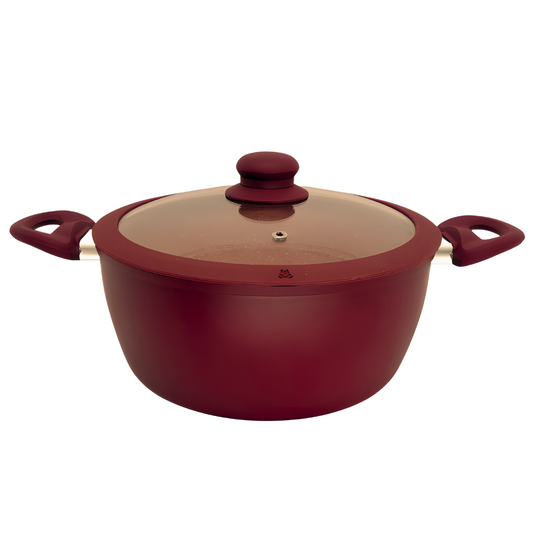 Panela Caçarola Tampa Antiaderente Cerâmica Não Gruda 24cm