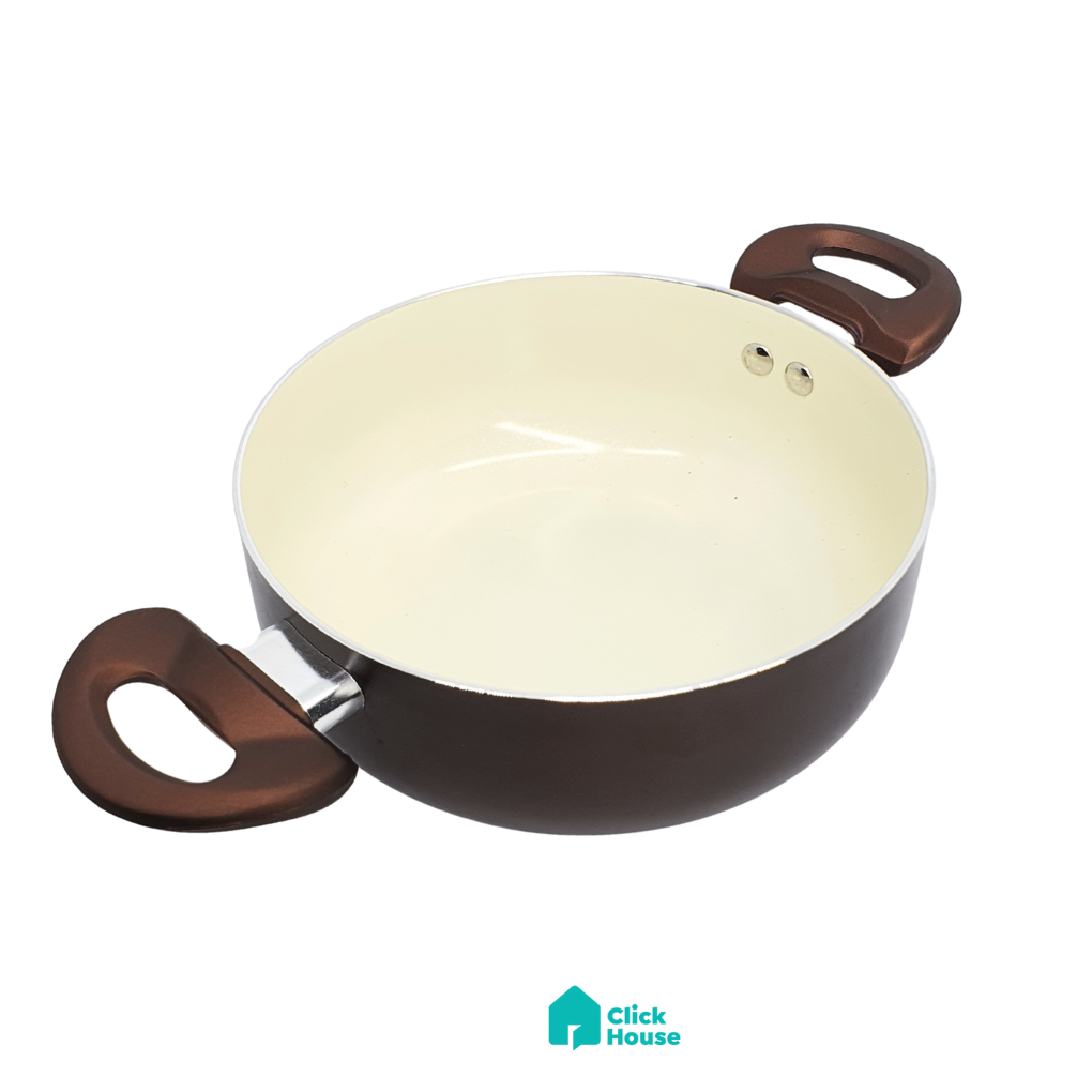 Caçarola Panela Antiaderente Cerâmica Indução Com Tampa 20cm