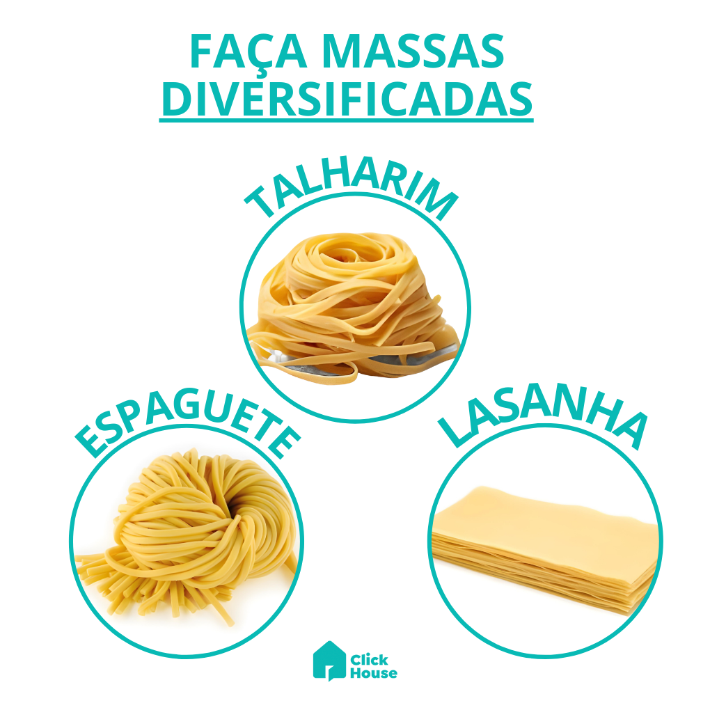 Máquina De Macarrão Cilindro Aço Inox Massa Caseira Lasanha