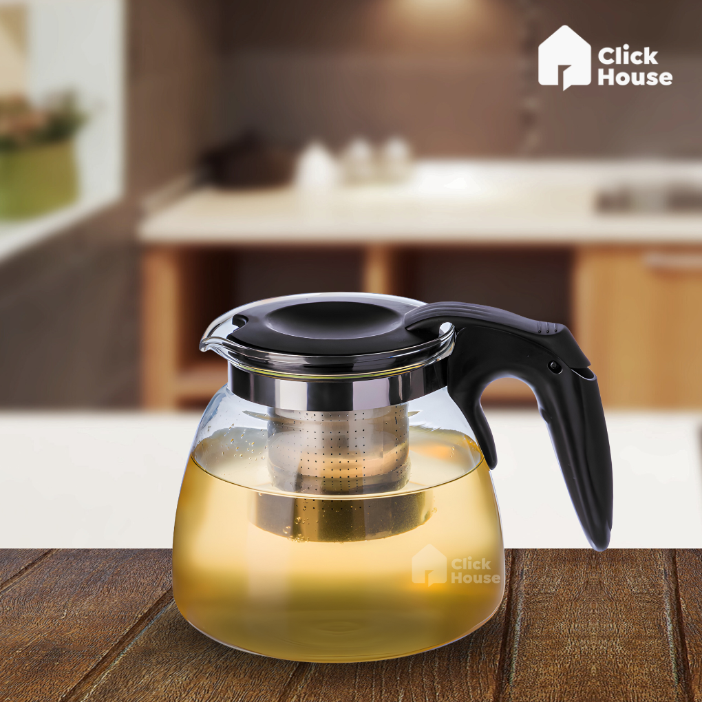 Chaleira Bule De Vidro Brosilicato Café Chá Infusor Inox 1l